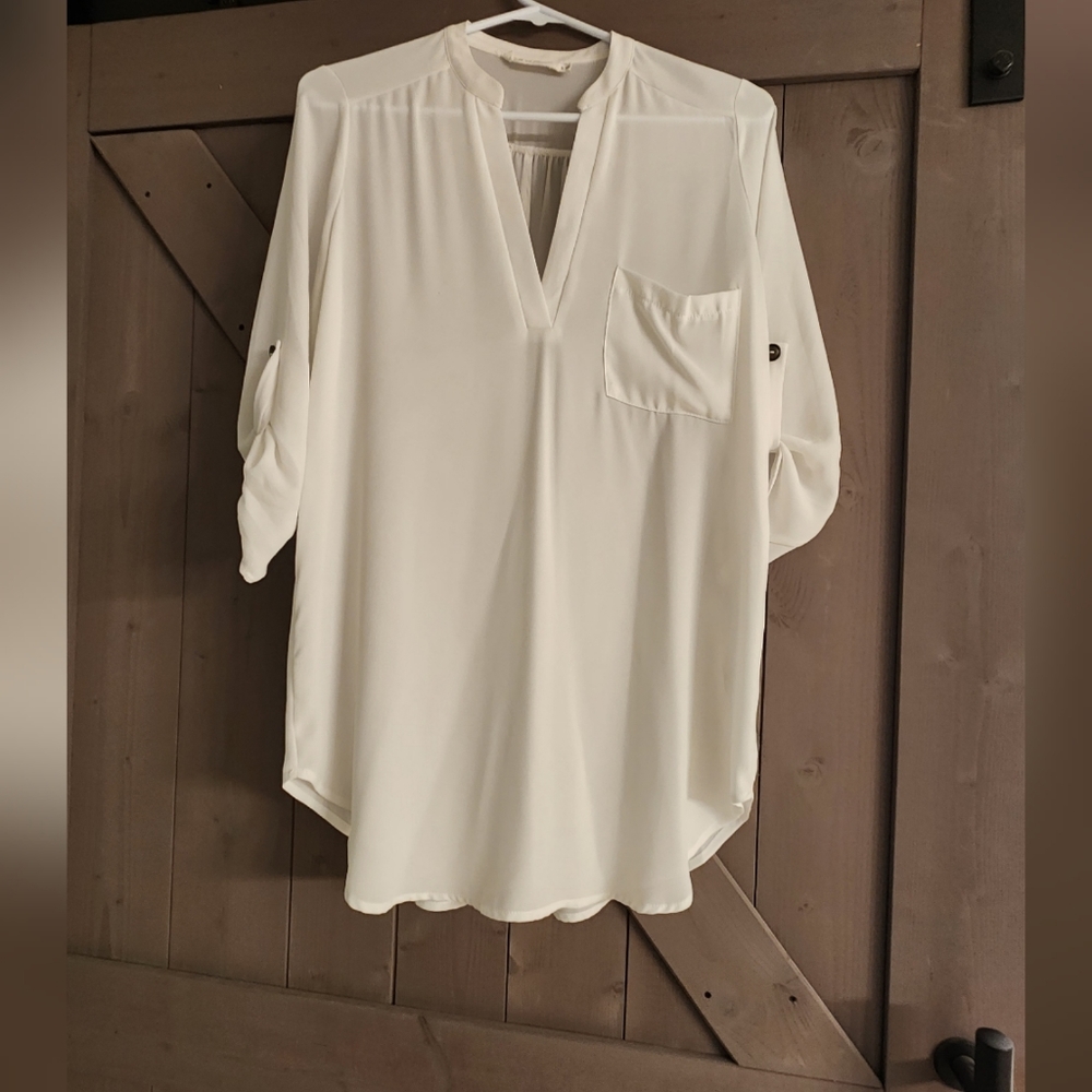White tunic blouse